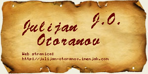 Julijan Otoranov vizit kartica